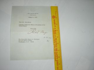 Document - President Nixon - - Single - Sentence Letter Of Resignation
