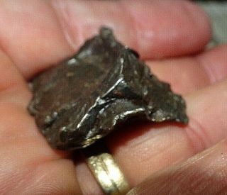 45 gm.  SIKHOTE ALIN IRON METEORITE ; TOP GRADE; RUSSIA WITH STAND; MUSEUM GRADE 3