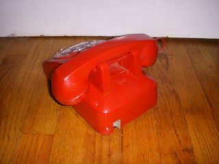 Vintage Red AT&T Rotary Telephone Phone 2