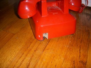 Vintage Red AT&T Rotary Telephone Phone 3