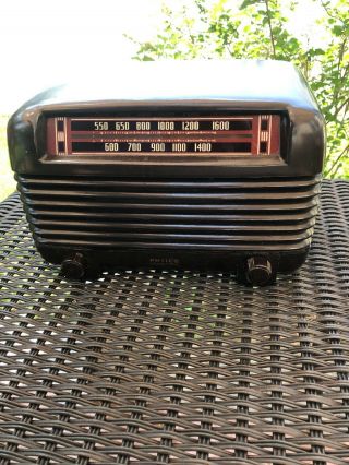 Antique Vintage Philco Transitone 42 - Pt - 2 Bakelite Tube Am Radio