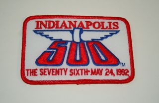1992 76th Indy Indianapolis 500 Race Car Racing Cloth Jacket Patch Nos