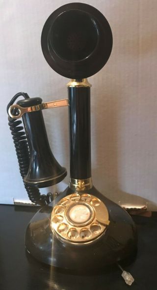 Vintage Western Electric Black Candlestick Telephone Rotary Dial