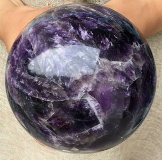 1.  81kg Natural Dreamy Amethyst Sphere Quartz Crystal Ball Healing Hot2879