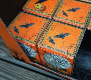 11 Michel Design Halloween Votive Glass Soy Candles Left in Display box 6