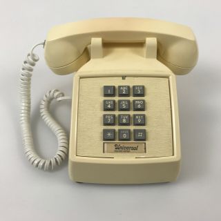 Vintage Telephone Itt Push Button Touch - Tone Desk Phone - 2.  C4
