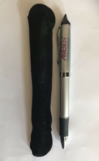 Drug Rep Ambien Metal Pen With Velvet Case Collectible