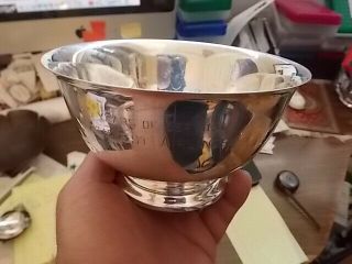 Northwest Airlines Nwa 25 Yr Service Award Heavy Sterling Silver Bowl