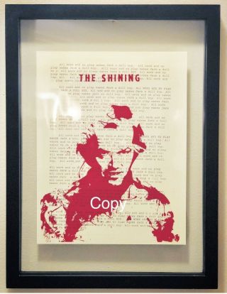 The Shining Movie Art Memorabilia “all Work And No Play” 11x14 Jack Nicholson
