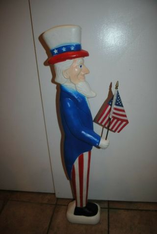 Vintage Union Uncle Sam Patriotic 4th Of July Blow Mold 36 " Don Featherstone