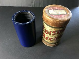 Silent Night By Elizabeth Spencer On Edison Cylinder Record 1606 With Case.