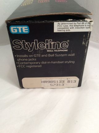 Vintage GTE Styleline Touch Calling Telephone 3