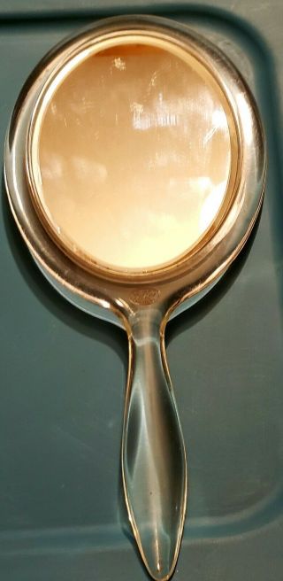 Vintage Clear Lucite Hand Mirror Fuller Brush Double Sided