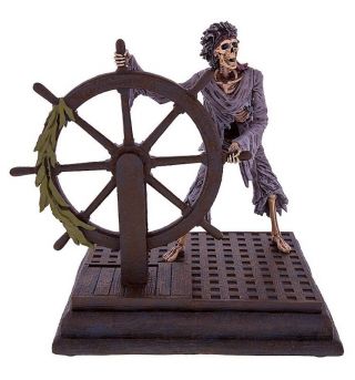 Disney Parks Pirates Of The Caribbean 50th Skeleton Helmsman Medium Figure