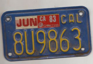 Vintage License Plate – California Motorcycle