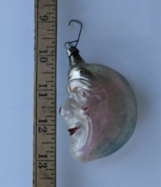 Antique Man In The Moon Glass Christmas Ornament