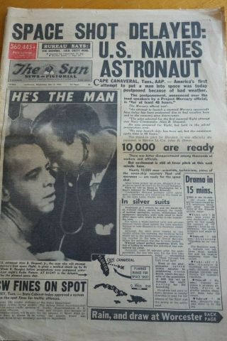 Full 1961 The Sun Newspaper - Usa Closer To Put Man Into Space