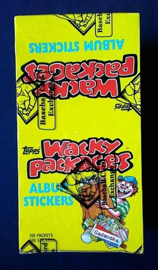 1986 Topps Wacky Packages Stickers Box Bbce Wrapped 100 Packs