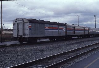 Amtrak Railroad Train Cars Pwr C 1981 Photo Slide