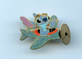 Disney Disneyland Stitch Flying An Aeroplane In Airplane Unreleased Pin Rare