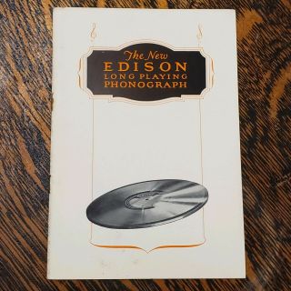 New/ Old Stock Edison Phonograph Long Play Advertising Booklet
