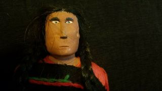 Antique Wooden Hopi Pueblo Doll Native American Indian