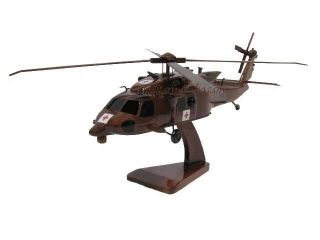 Hh - 60 Hh - 60m Sar Ues Blackhawk Dustoff Medevac Helicopter Wood Wooden Model