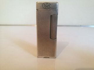 Vintage Dunhill Silver Plated Diamond Pattern Rollagas Lighter