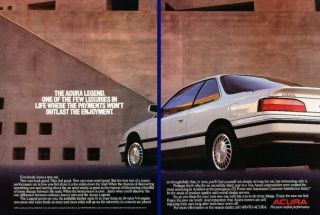 1990 Acura Legend Coupe 2 - Page Advertisement Print Art Car Ad K41