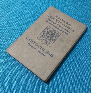 Wwii Czechoslovakia 1936 - 1941 Collectible Passport Travel Document Rare