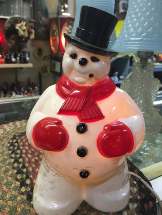 Vintage Royal Electric Snowman Large Size With Light