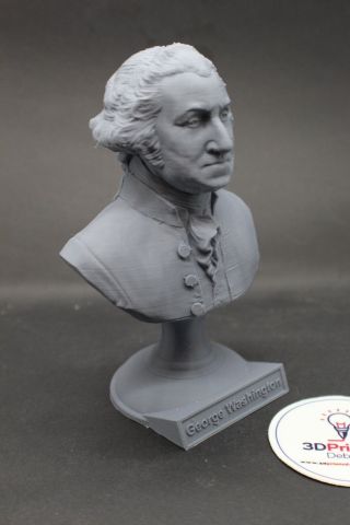 George Washington 5 Inch 3d Printed Bust Usa President 1 Art