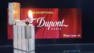 St Dupont Lighter Line 1 Small Silver Functional Perfect Good Condi X03