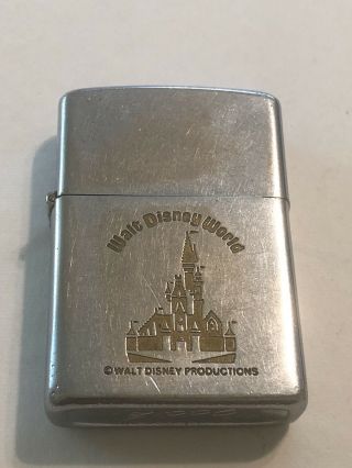 1977 Walt Disney World Zippo Lighter Cinderella Princess Castle