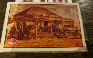 Pearl Lager Beer Playing Cards Judge Roy Bean Scene