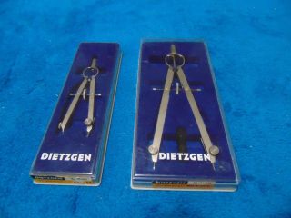 Vintage Dietzgen 6 1/2 " & 4 1/2 " Bow Pencil Satellite S - 717 - P/s - 769 - B Germany