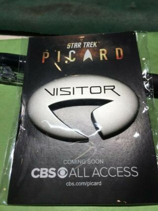 Star Trek Picard Visitor Pin - Sdcc 2019 - Cbs All Access