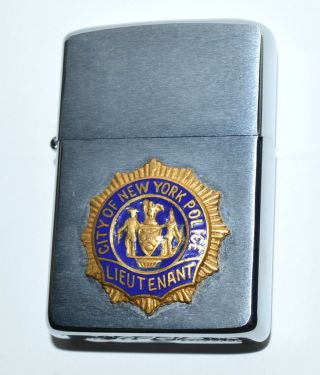 Vintage Zippo Lighter York City Police Department Lieutenant 1968 Estate
