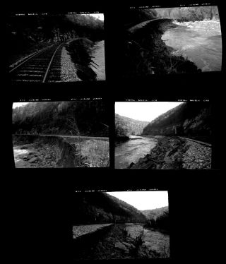 (5) 1954 Western Maryland Flood Of 1954 W.  R.  Hicks 5 Negatives Coppers Rock