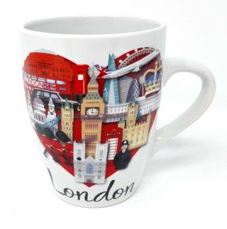 London Love Heart English Coffee Tea Mug Cup Travel Souvenir Uk England 12oz