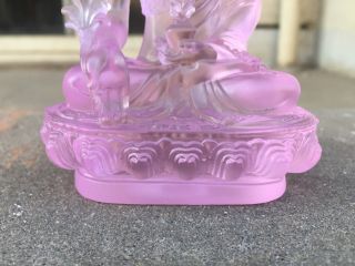 Medicine Buddha/Pink/Art Colored Glass/Crystal Sculpture/Statue 6