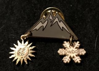 Snowbasin Skiing Ski Pin Dangler Badge Utah Resort Travel Souvenir Lapel