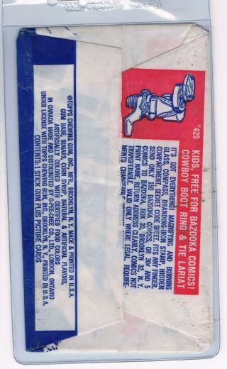 1965 Topps Presidents and Famous Americans Tall Non - Sport Card Wrapper NM RARE 2