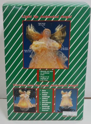 Vintage Animated & Illuminated Christmas Angel Tree Topper or Counter Decoration 7