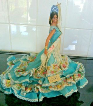 Vintage Marin Chiclana Spanish Flamenco Dancer Doll 11 "