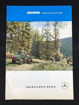Vtg 1963 Mercedes Benz Unimog Dealer Sales Brochure
