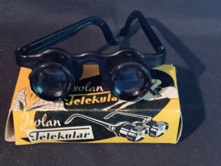 Vintage Isolan Telekular " Western - Germany " Optical Magnify Binocular Eye Glasses