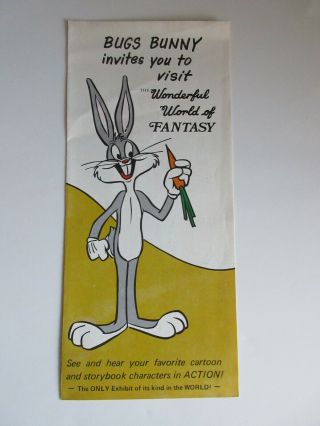 Bugs Bunny Invites You To Wonderful World Of Fantasy Brochure 1966 Niagara Falls
