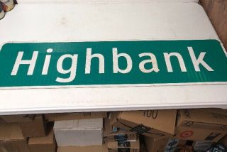 Authentic Retired Highbank Texas Highway Sign Falls County Brazos River