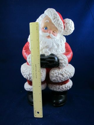 Vintage Large Ceramic Atlantic Mold Winking Santa Claus - 14 " Tall